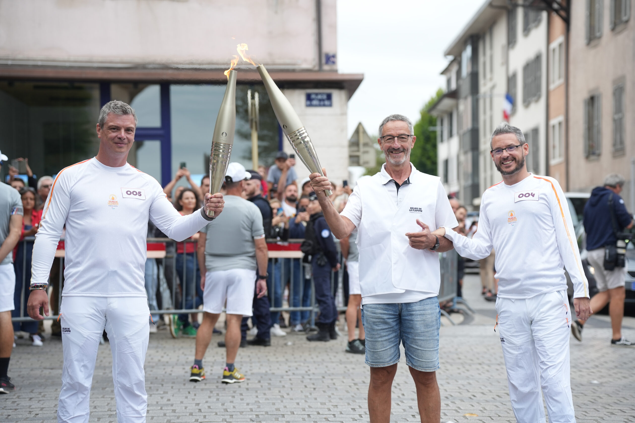 Johan et la flamme Olympique